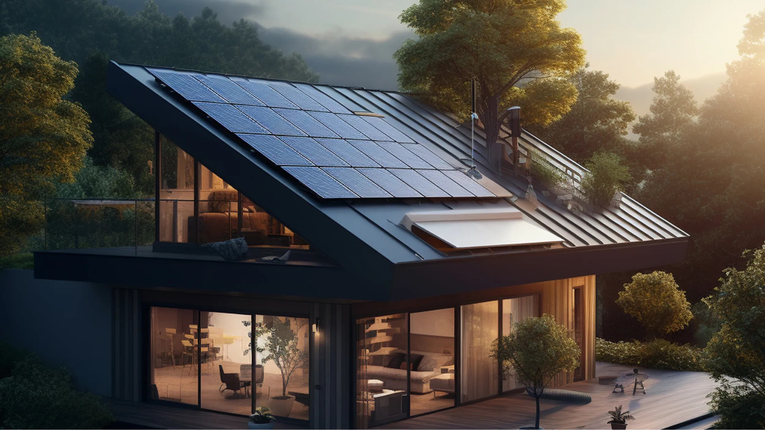 House With Solar Panel